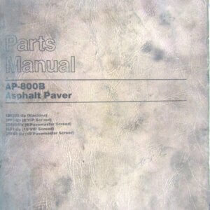 Caterpillar AP-800B Asphalt Paver Parts Manual 1BF225-up