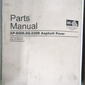 Caterpillar AP-800D/BG-230D Asphalt Paver Parts Manual A5P1-up/B4G1-up