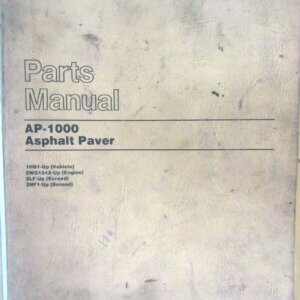 Caterpillar AP-1000 Asphalt Paver Parts Manual 1HD1-up