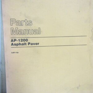 Caterpillar AP-1200 Asphalt Paver Parts Manual 2JD1-up