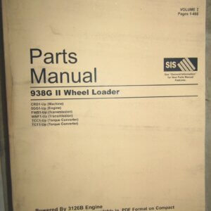 Caterpillar 938G II Wheel Loader Parts Manual CRD1-up