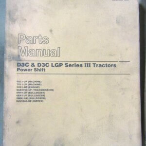 Caterpillar D3C/D3C LGP Series III Tractor Powershift Parts Manual 6SL1-up/7XL1-up