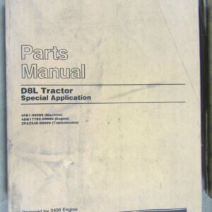 Caterpillar D8L Tractor Special Application Parts Manual 4FB1-99999