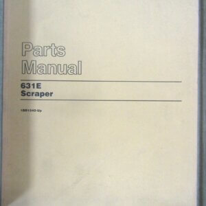 Caterpillar 631E Scraper Parts Manual 1BB1540-up