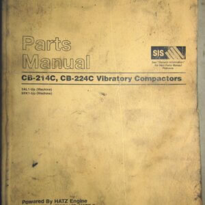 Caterpillar CB-214C/CB-224C Vibratory Compactor Parts Manual 3AL1-up/9XK1-up