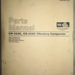Caterpillar CP-323C/CS-323C Vibratory Compactor Parts Manual 1EN1-up/6DM1-up