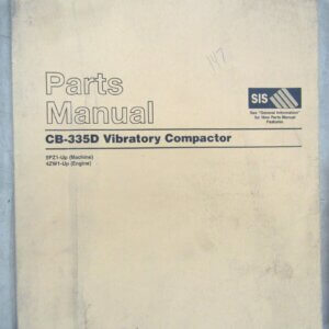 Caterpillar CB-335D Vibratory Compactor Parts Manual 5PZ1-up