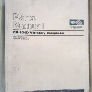 Caterpillar CB-634D Vibratory Compactor Parts Manual CDF1-up