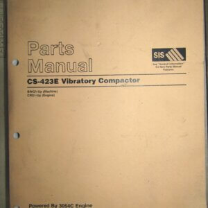 Caterpillar CS-423E Vibratory Compactor Parts Manual BWG1-up