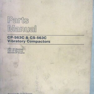 Caterpillar CP-563C/CS-563C Vibratory Compactor Parts Manual 4KN1-up, 5JN1-up