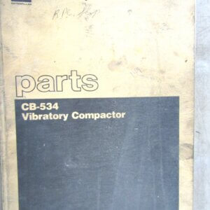 Caterpillar CB-534 Vibratory Compactor Parts Manual 2EG1-up/2YF1-up
