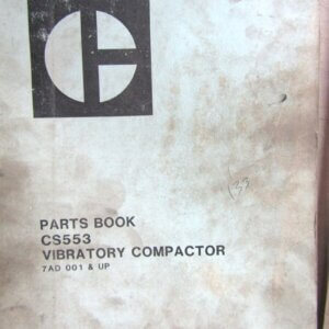 Caterpillar CS553 Vibratory Compactor Parts Manual 7AD 001- up