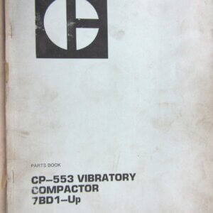 Caterpillar CP-553 Vibratory Compactor Parts Manual 7BD1-up