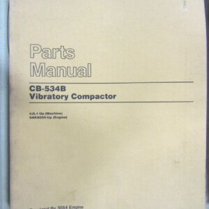 Caterpillar CB-534B Vibratory Compactor Parts Manual 4JL1-up