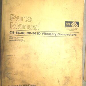 Caterpillar CS/CP-563D Vibratory Compactor Parts Manual 9MW1-up/9ZW1-up