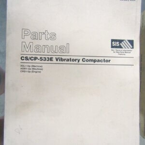 Caterpillar CS/CP- 533E Vibratory Compactor Parts Manual ASL1-up/ASM1-up