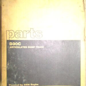 Caterpillar D30C Articulated Dump Truck Parts Manual 7ZC1-up