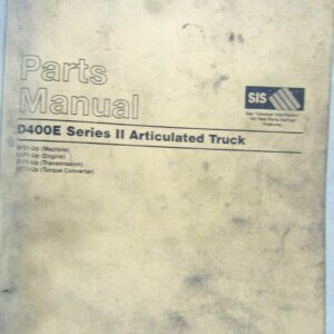 Caterpillar D400E Series II Articulated Dump Truck Parts Manual 8PS1-up
