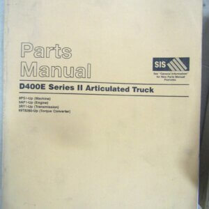 Caterpillar D400E Series II Articulated Dump Truck Parts Manual 8PS1-up