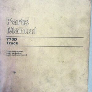 Caterpillar 773D Truck Parts Manual 7ER1-up