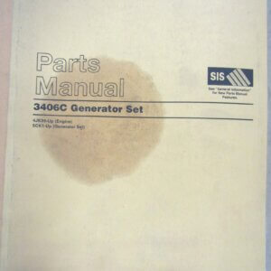 Caterpillar 3406C Generator Set Parts Manual 4JK99-up