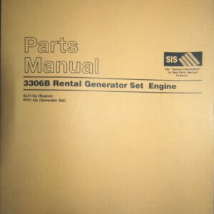 Caterpillar 3306B Rental Generator Set Engine Parts Manual 8JJ1-up