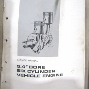 Caterpillar 5.4" Bore Six Cylinder Vehicle Engine Service Manual