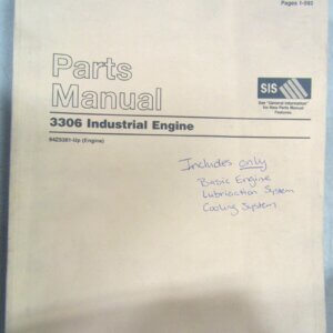 Caterpillar 3306 Industrial Engine Parts Manual Volume II 64Z5381-up