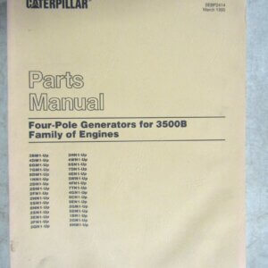 Caterpillar Four-Pole Generators For 3500B Family of Engines Parts Manual