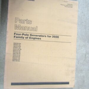 Caterpillar Four-Pole Generators For 3500 Family of Engines Parts Manual