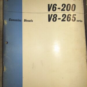Cummins Diesels V6200 V8265 Series Operators Manual 