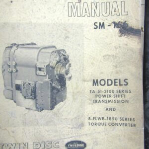 Twin Disc Incorporated SM166 Service Manual