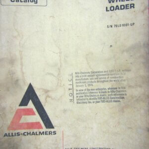Allis Chalmers 945 Wheel Loader Parts Catalog