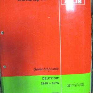 Deutz Allis Driven Front Axle Deutz 002 Workshop Manual