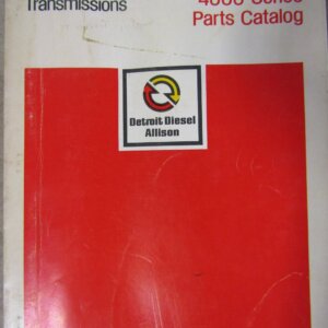 Detroit Diesel Allison Transmissions TT TRT CT 4000 Series Parts Catalog