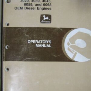 John Deere OEM Diesel Engines Operators Manual OMRG18293
