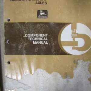 John Deere 1200 1400 1600 1800 Series Inboard Planetary Axles Component Technical Manual