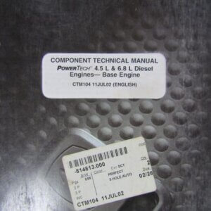 CTM104 John Deere Powertech 4.5L and 6.8L Diesel Engines Base Engine Component Technical Manual