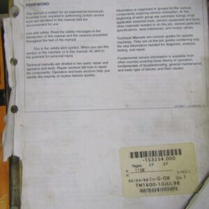 TM600 John Deere Skidder and Grapple Skidder Technical Repair Manual