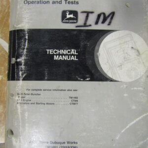 TM1481 John Deere 643D Feller Buncher Operation and Test Technical Manual