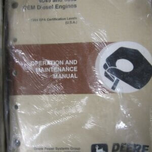 OMRG25204 John Deere Powertech 4.5L and 6.8L 4045 and 6068 OEM Diesel Engines 1996 Operation Maintenance Manuals