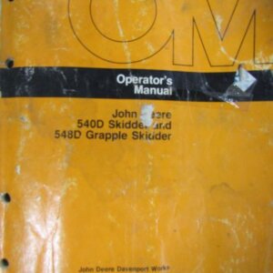OMT81890 John Deere 540D Skidder and 548D Grapple Skidder Operators Manual