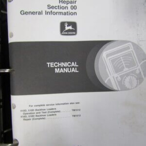 TMS151300 John Deere 410D 510D Backhoe Loaders Repair Section 00 General Information Technical Manual