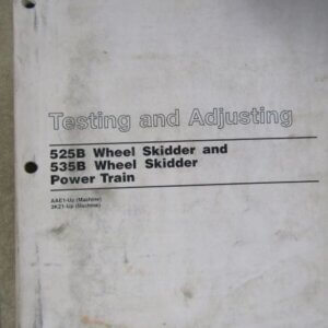 AAE1 3KZ1 Caterpillar 525B Wheel Skidder and 535B Wheel Skidder Power Train Testing and Adjusting Manual