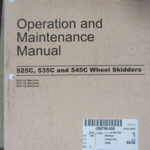 5251 5351 5451 Caterpillar 525C 535C 545C Wheel Skidder Operation and Maintenance Manual