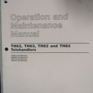 Caterpillar TH62 TH63 TH83 Telehandlers Operation and Maintenance Manuals