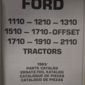 Ford 1110 1210 1310 1510 1710 1910 2110 Tractors Parts Catalog