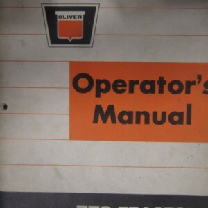 Oliver 770 Tractor Operators Manual