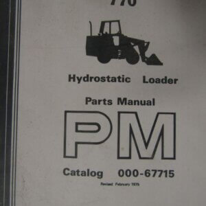 Owatonna Mustang 770 Hydrostatic Loader Parts Manual