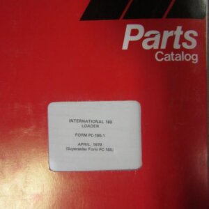 International Pay Line Group 165 Loader Parts Catalog